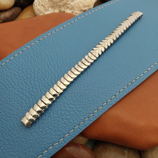 Vintage 1/4" 1950s Elgin Ladies Stainless Steel Hadley Fleur Unused Watch Band