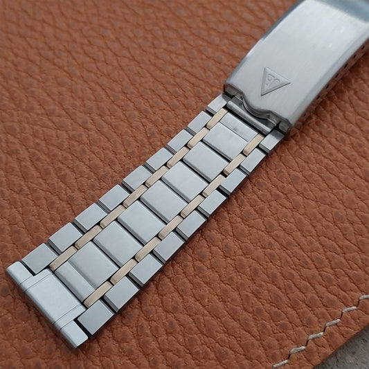 19mm Stainless Steel & Gold-Filled Long JB Champion nos Unused Vintage Watch Band