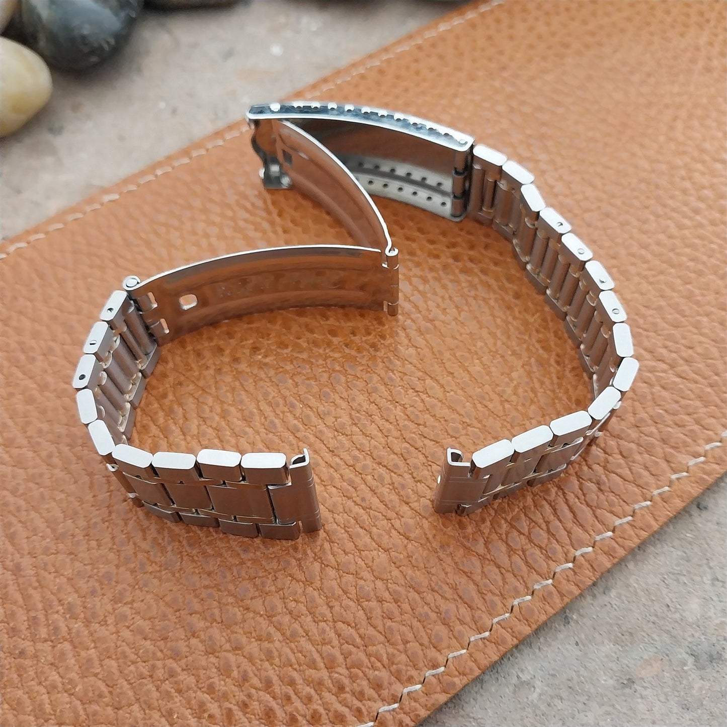 19mm Stainless Steel & Gold-Filled Long JB Champion nos Unused Vintage Watch Band