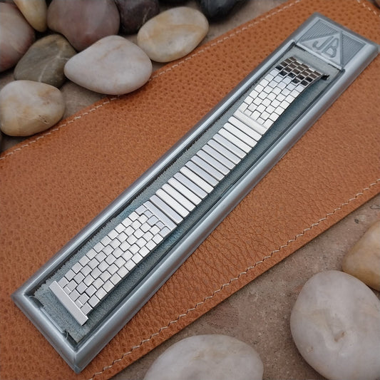 19mm 18mm Brick Link JB Champion Stainless Steel Unused 50s Vintage Watch Band