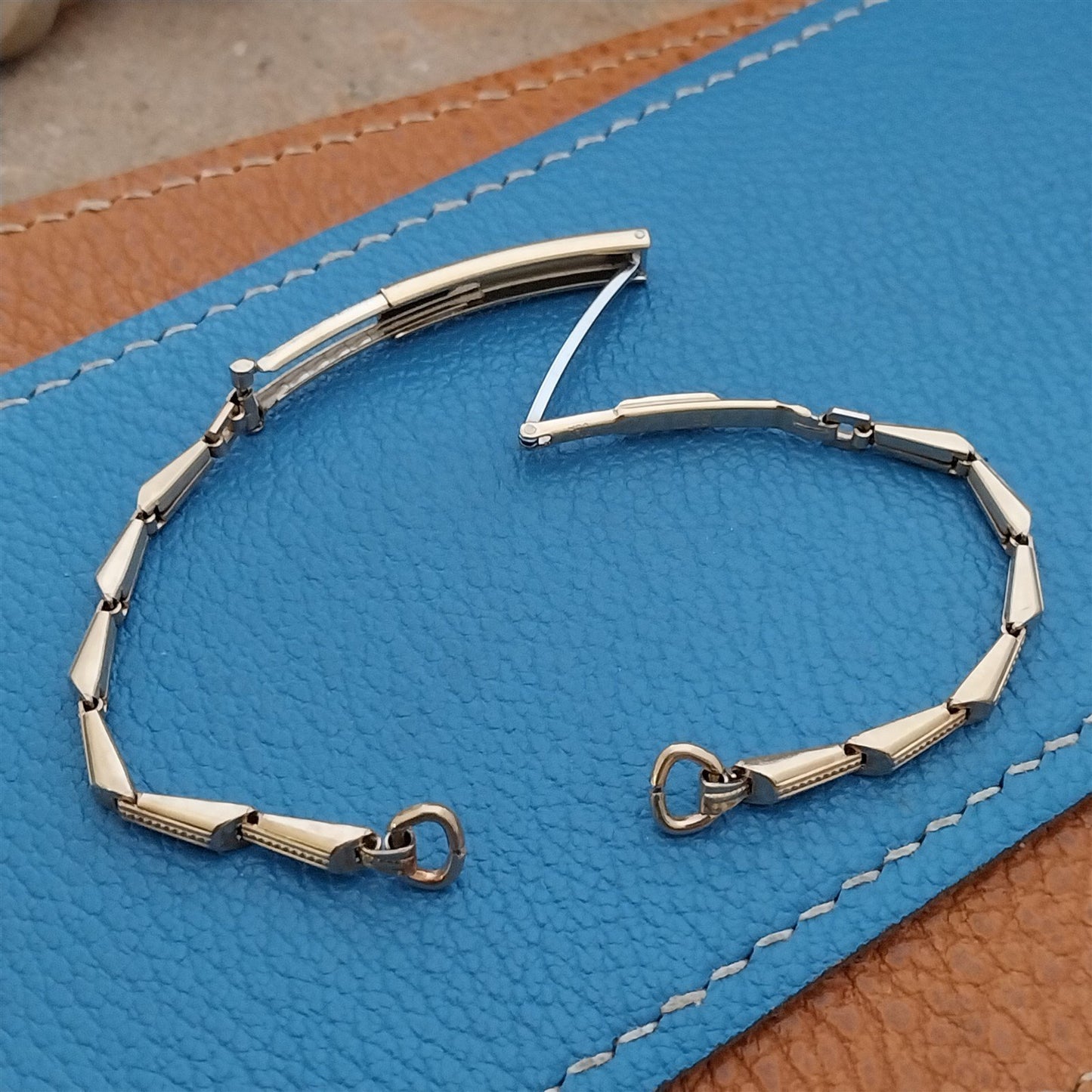 Ladies Yellow Gold-Filled Gemex Unused Classic 1950s Vintage Cocktail Watch Band