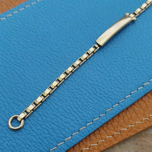 1960s Ladies 12k Yellow Gold-Filled Gemex Unused Vintage Cocktail Watch Band