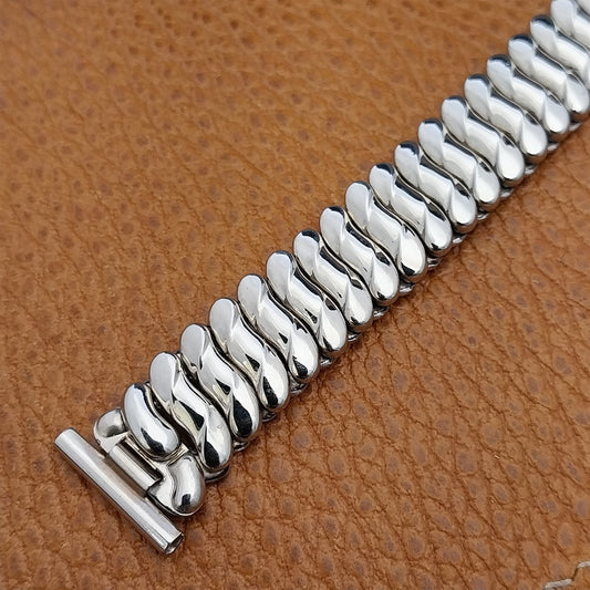 5/8" 12K White Gold-Filled Bigney 1940s nos Unused Vintage Watch Band
