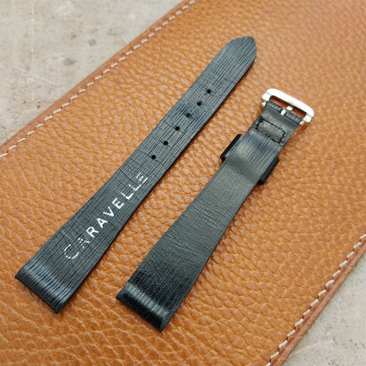 5/8" Bulova Caravelle Tapered Leather nos Unused 1970s Vintage Watch Band