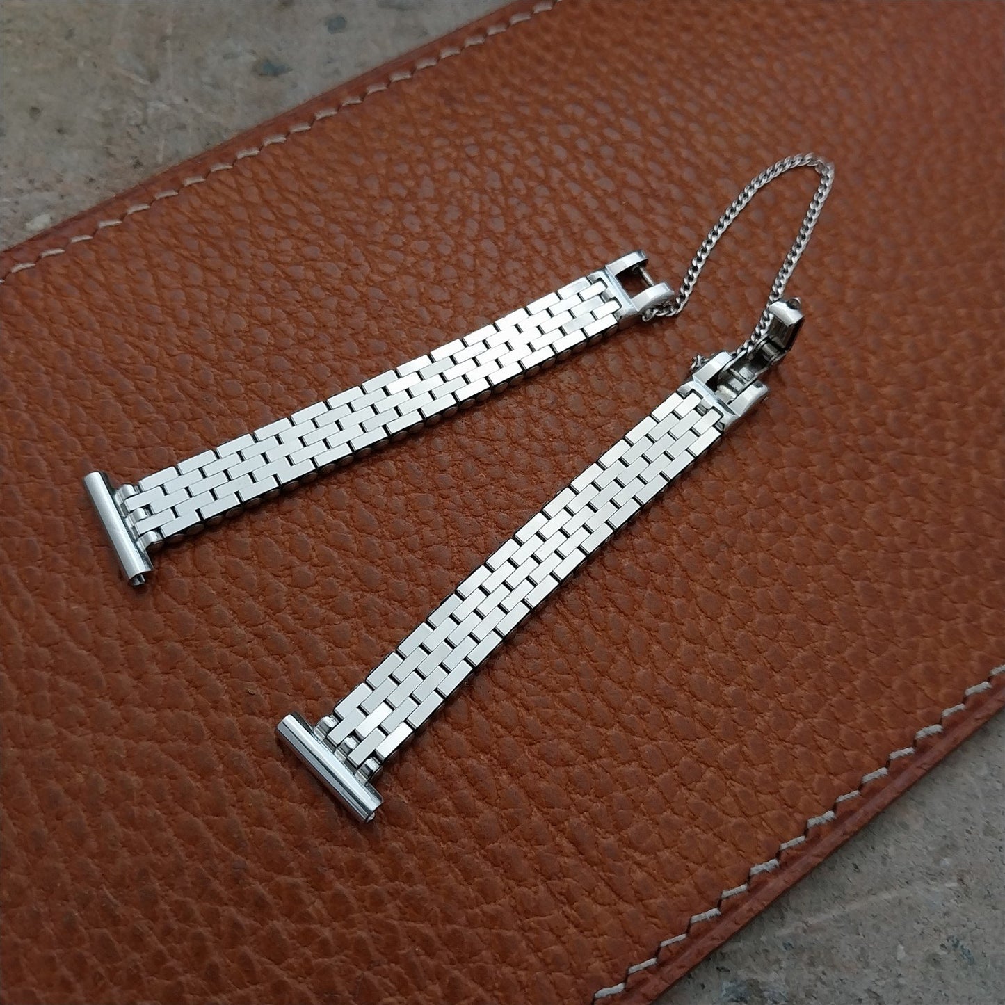 1/2" White Gold-Filled Ladies Mesh Kreisler 1950s Vintage Cocktail Watch Band