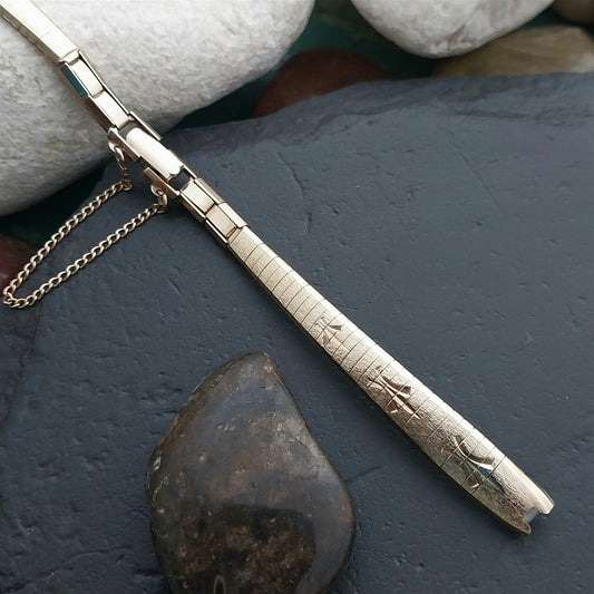 10k Gold-Filled Kreisler Fleur De Lis Unused 1960s Ladies Vintage Watch Band