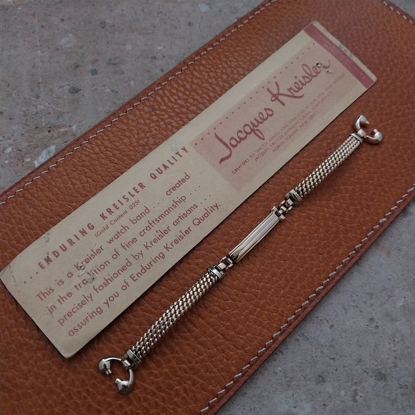 Kreisler Ladies Gold-Filled NOS 1950s Unused Vintage Cocktail Watch Band