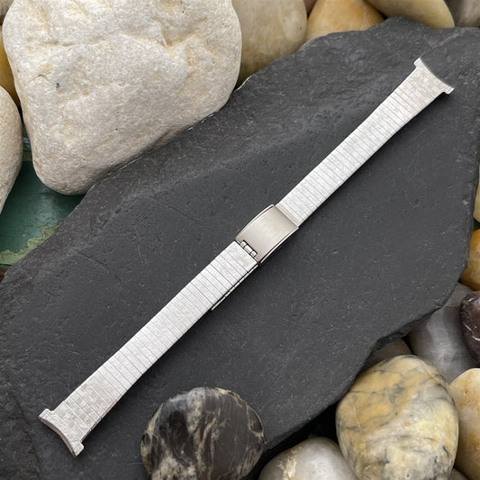 14mm Bulova Stainless Steel 2 piece Ladies nos 1970s Vintage Watch Band