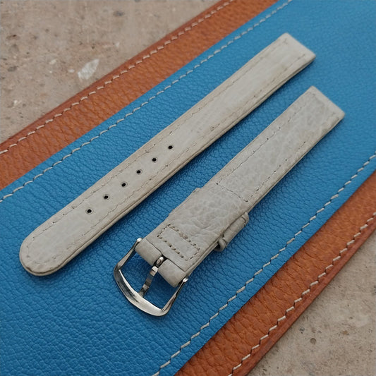 Long 5/8" Gray Shrunken Calf Single-Keeper Unused nos 1960s Vintage Watch Strap