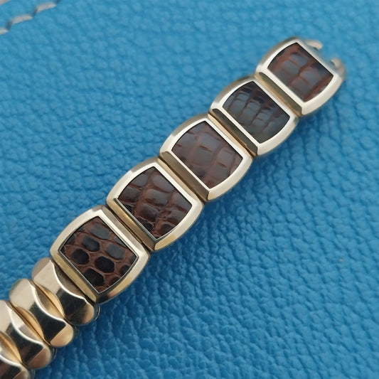 1950s Lizard & Gold Filled Ladies JB Champion Classic Cocktail Watch Band