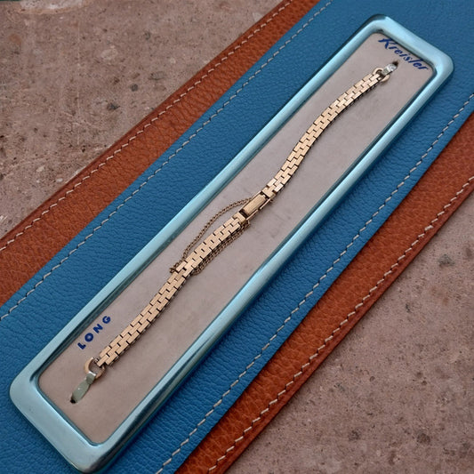 Yellow Gold-Filled Ladies Mesh Kreisler 1950s Vintage Cocktail Watch Band