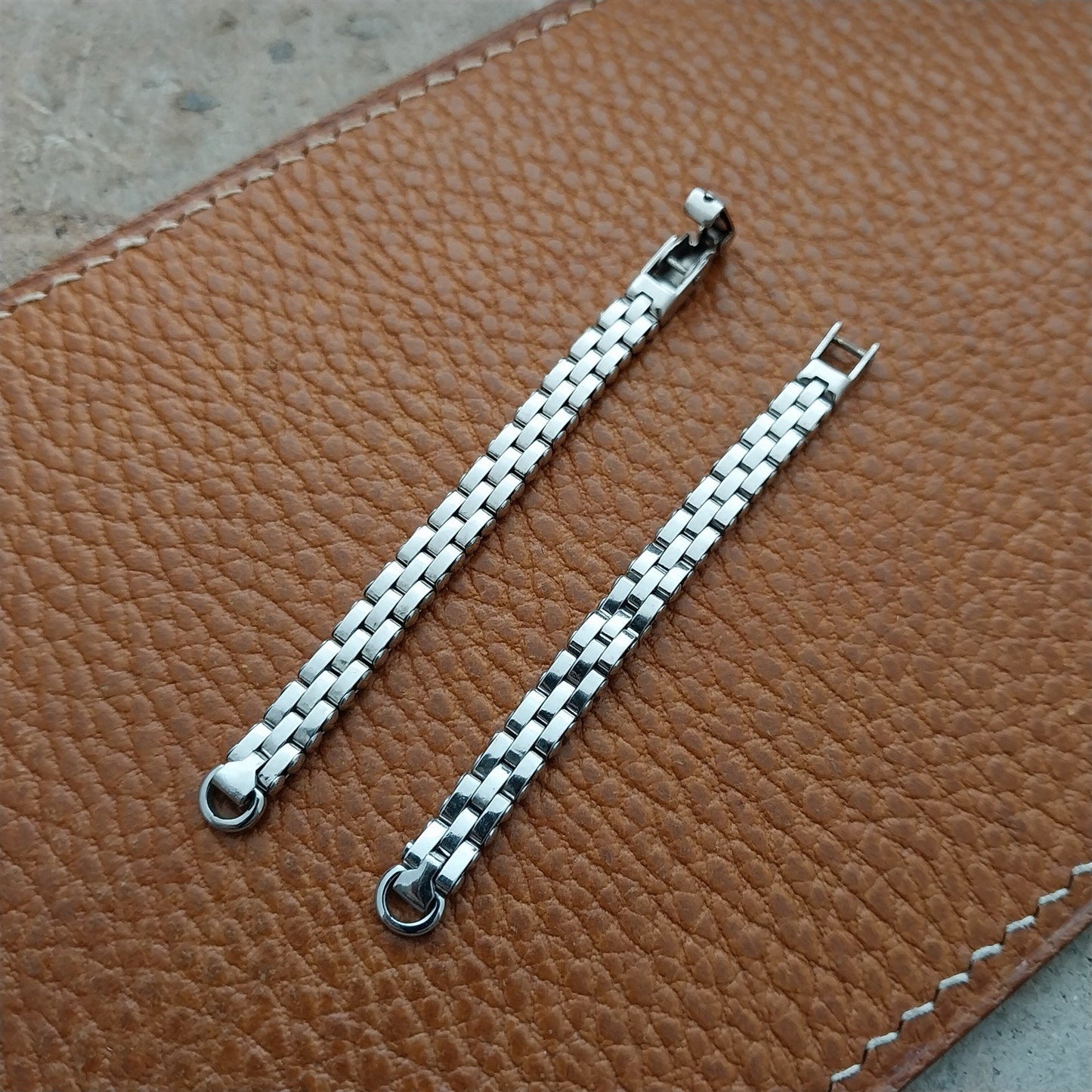 White Gold-Fill Ladies Mesh Kreisler 1950s Unused Vintage Cocktail Watch Band