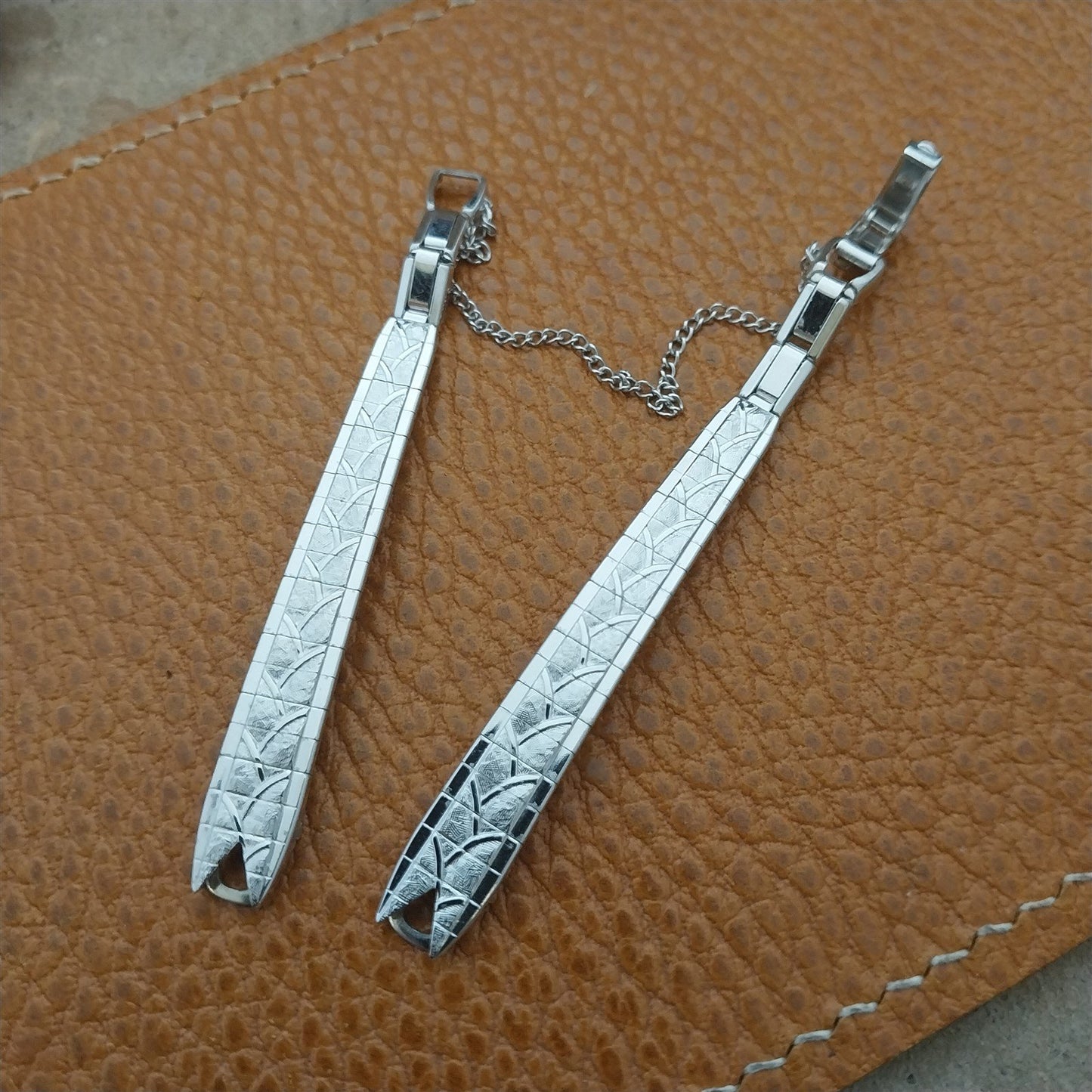 Ladies 10k White Gold-Filled Speidel Capistrano Unused 1960s Vintage Watch Band