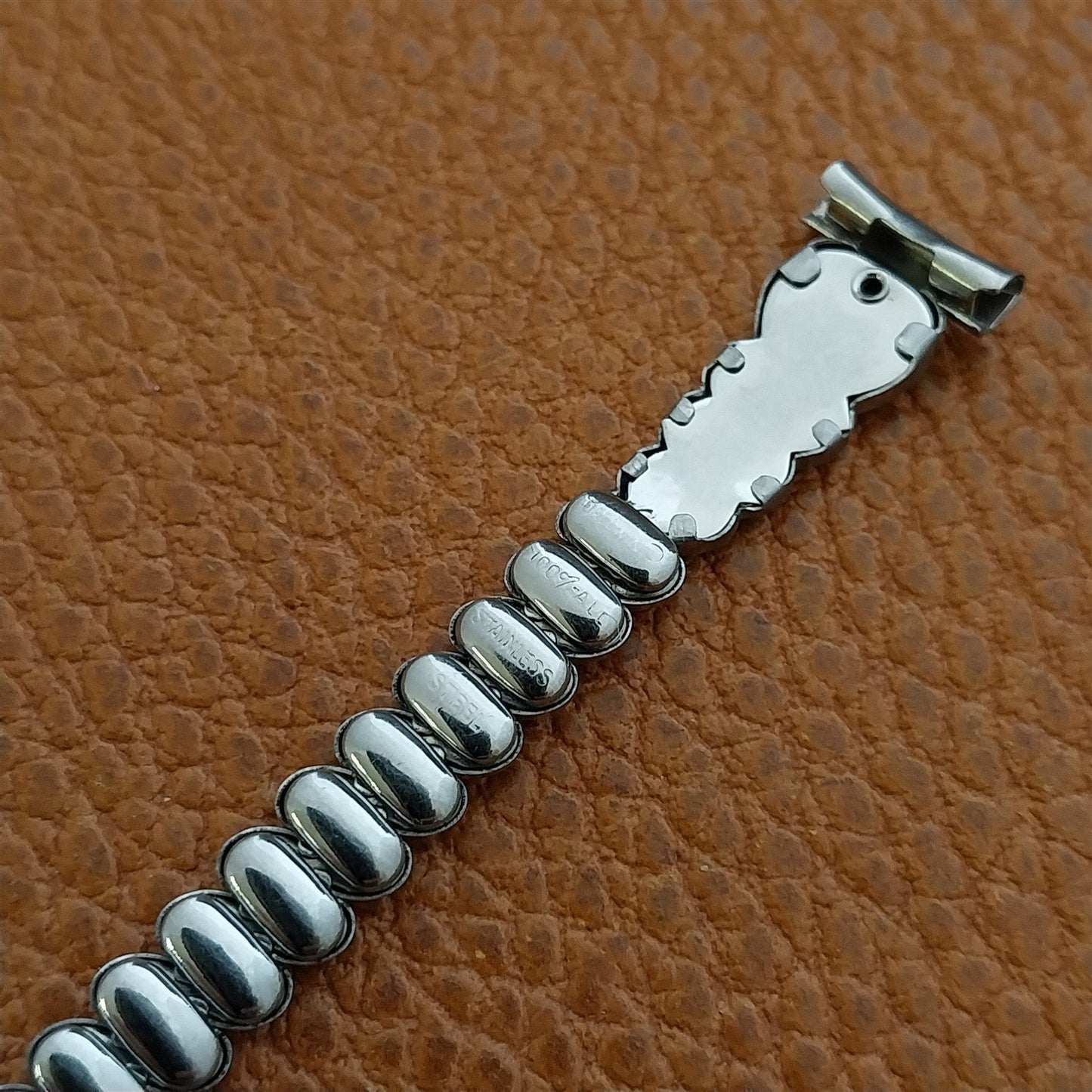 11mm Ladies Stainless Steel Hearts Bellavance Unused 1950s Vintage Watch Band