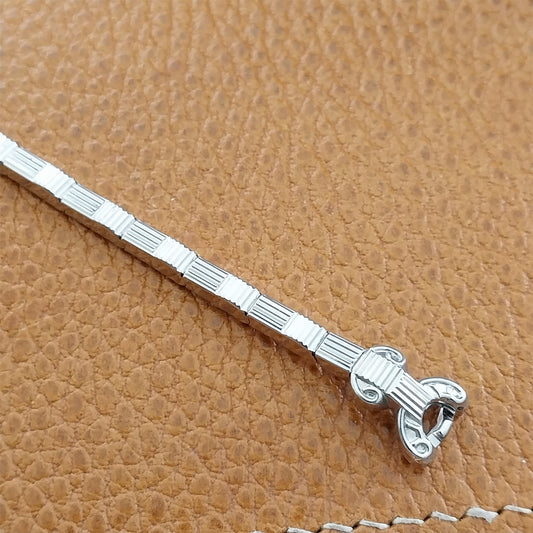 White Gold-Filled Speidel Criss-Cross 1950s Ladies Unused Vintage Watch Band