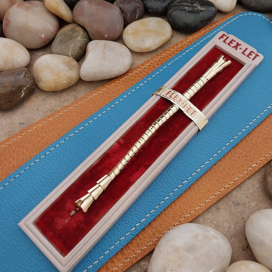 Vintage 1952 Flex-Let 12k Gold Filled Classic Unused Ladies Cocktail Watch Band