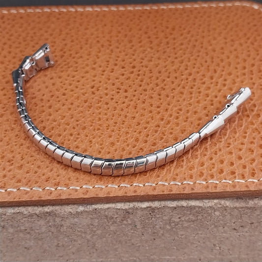 Vintage 1952 Flex-Let 12k White Gold Filled Unused Ladies Cocktail Watch Band