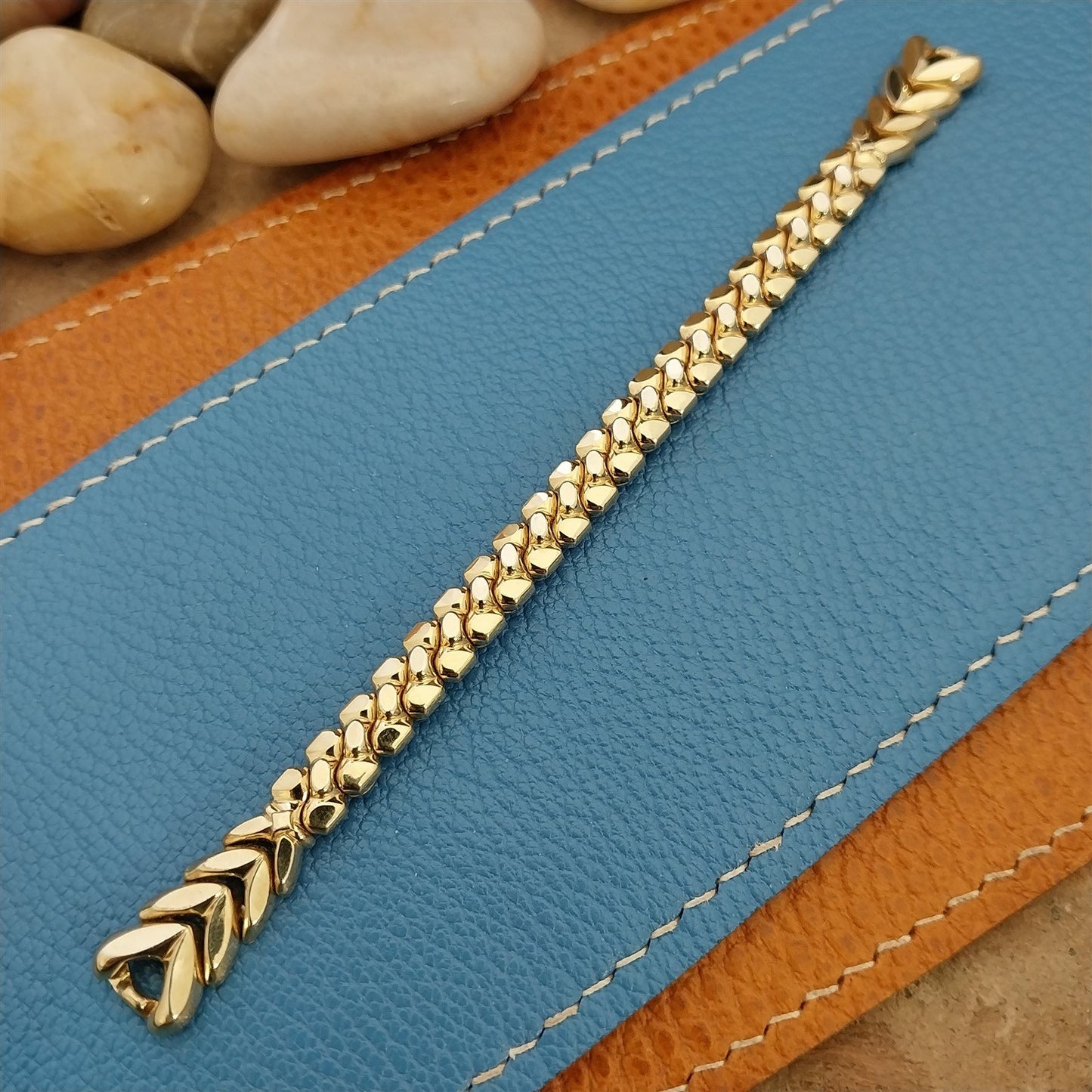 Ladies 10k Yellow Gold-Filled Speidel Golden Harvest Unused Vintage Watch Band