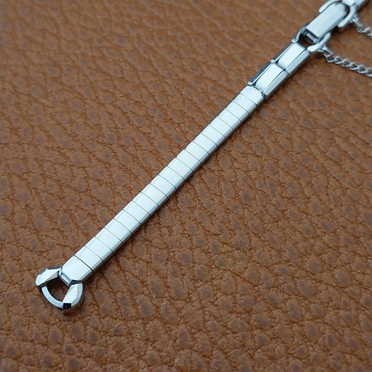 1960s Ladies White Gold RGP Speidel Silk-N-Soft NOS Unused Cocktail Watch Band