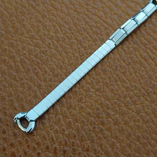 1960s Ladies White Gold RGP Speidel Silk-N-Soft NOS Unused Cocktail Watch Band