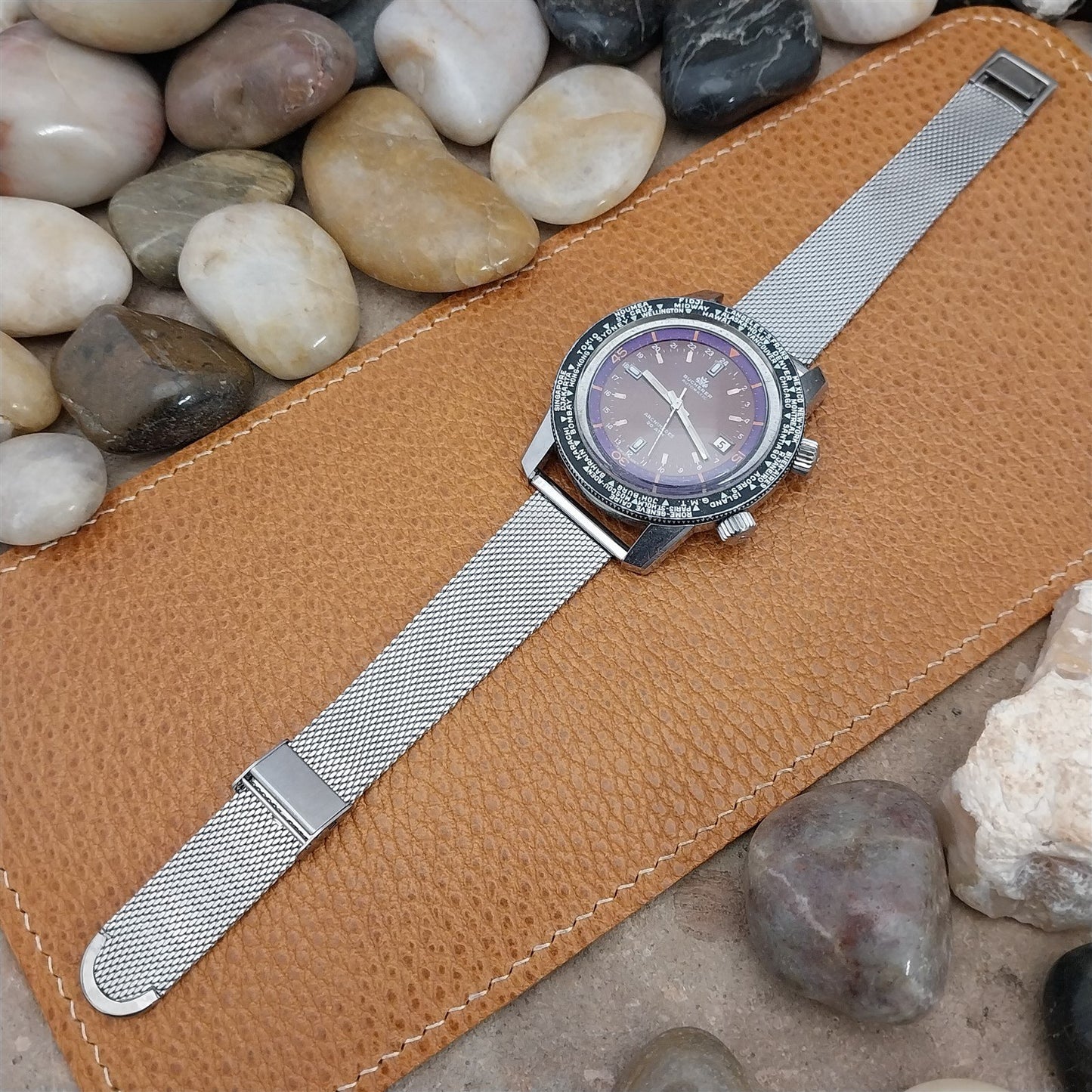 22mm Stainless Mesh Classic Unused 1960s-1970s JB Champion Vintage Watch Band