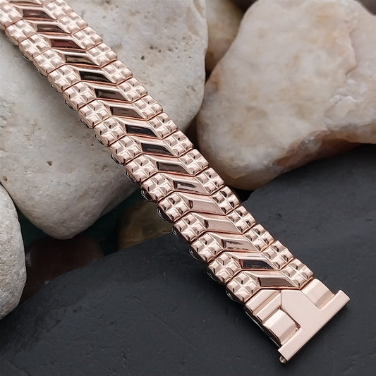 Rose Gold Filled rgp 1940s Morays Classic Stretch Unused nos Vintage Watch Band