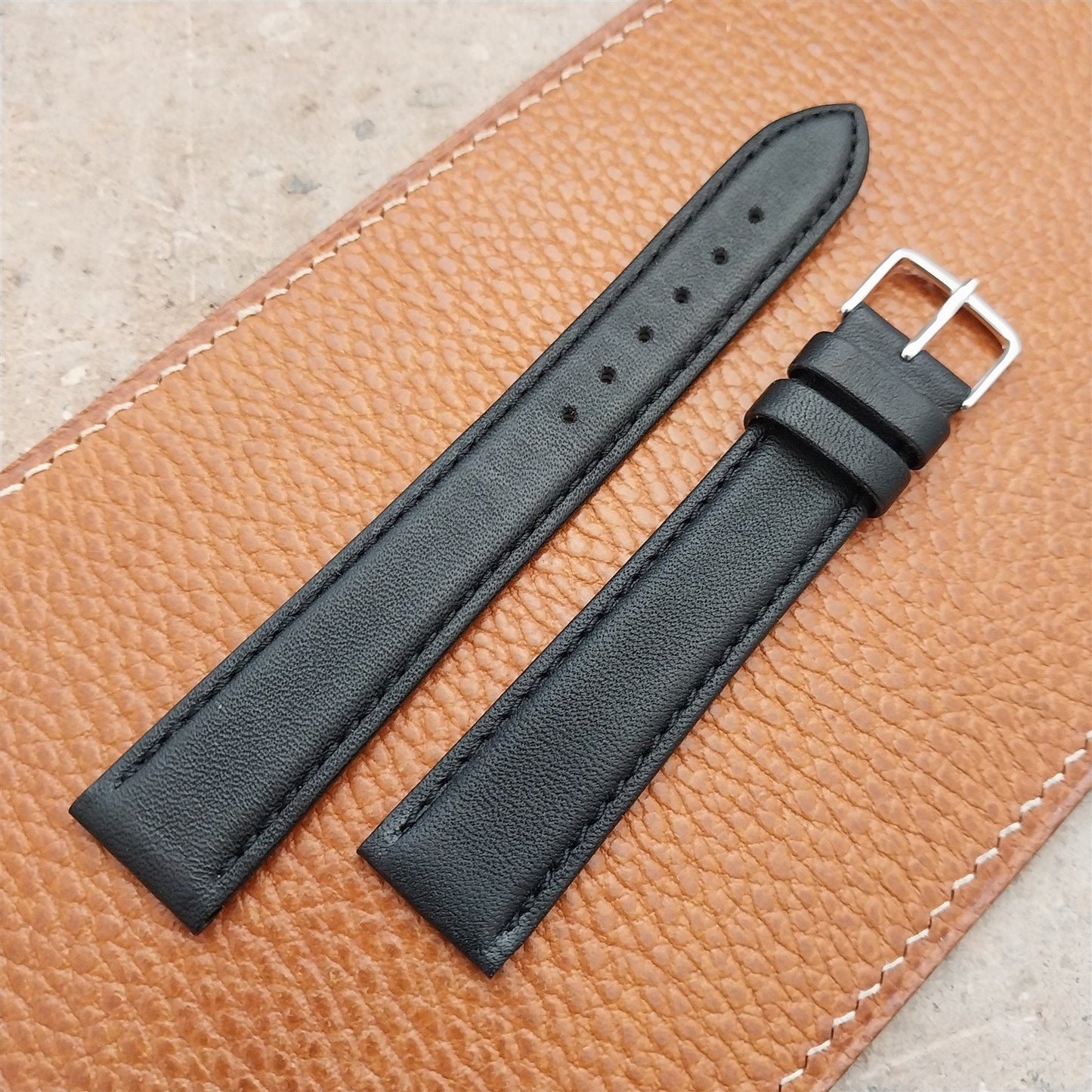 18mm Hadley Roma Long Tapered Padded Calf 18/16 Unused Vintage Watch Strap