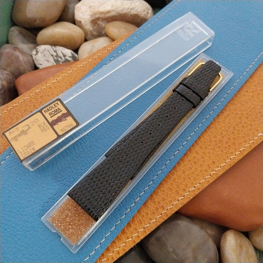 20mm Hadley Roma Tapered Lizard-Grain Leather 20/14 Unused Vintage Watch Band