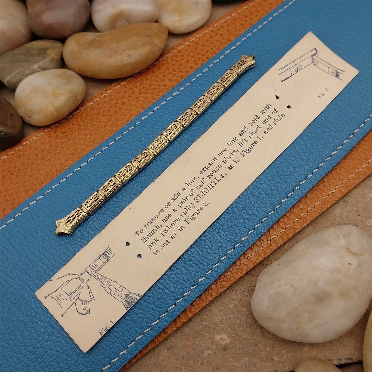 1910s-1920s 12k Gold-Filled Ladies X-Ls-All Filigree Unused Antique Watch Band