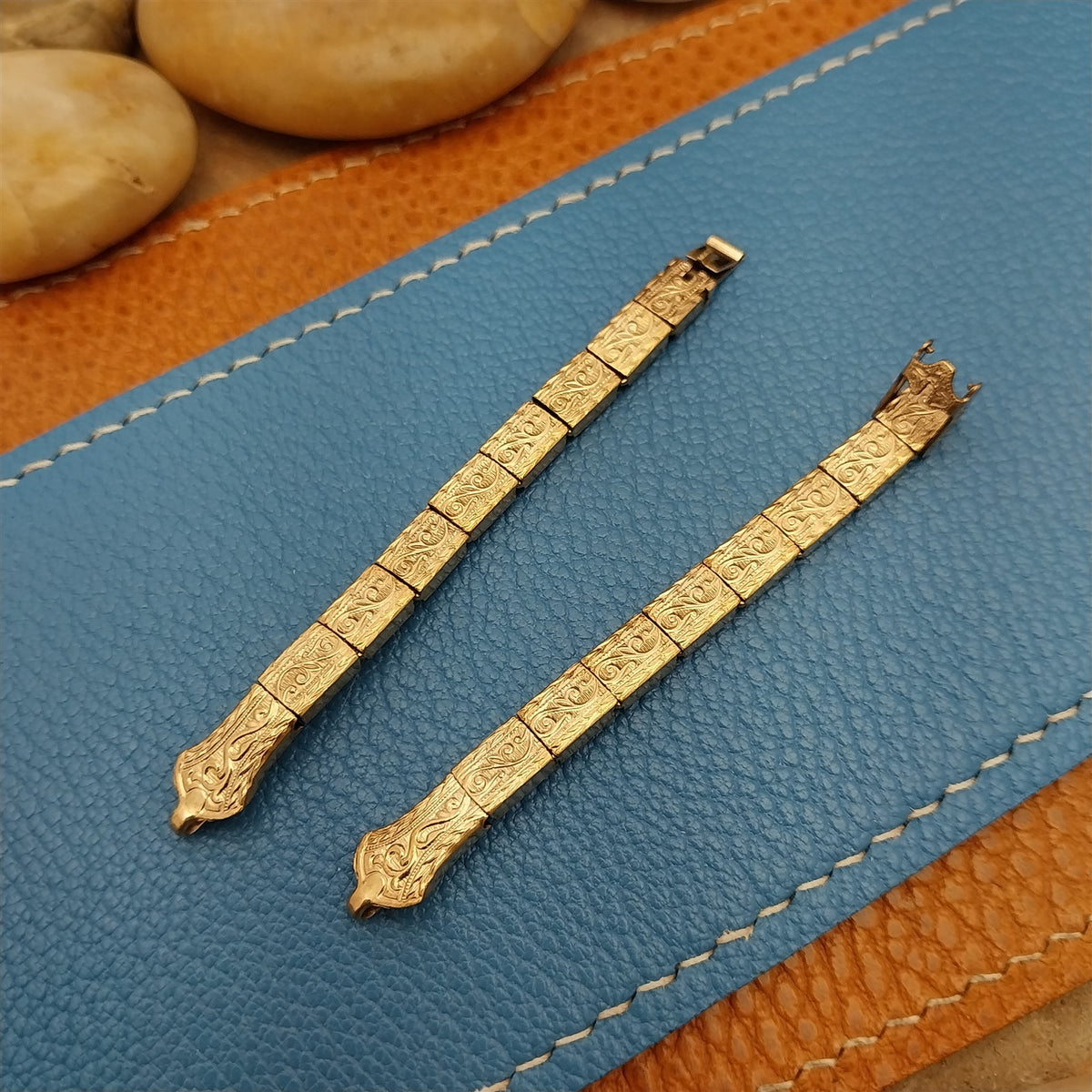 1910s-1920s Rose Gold-Filled Ladies Filigree Unused Antique Watch Band