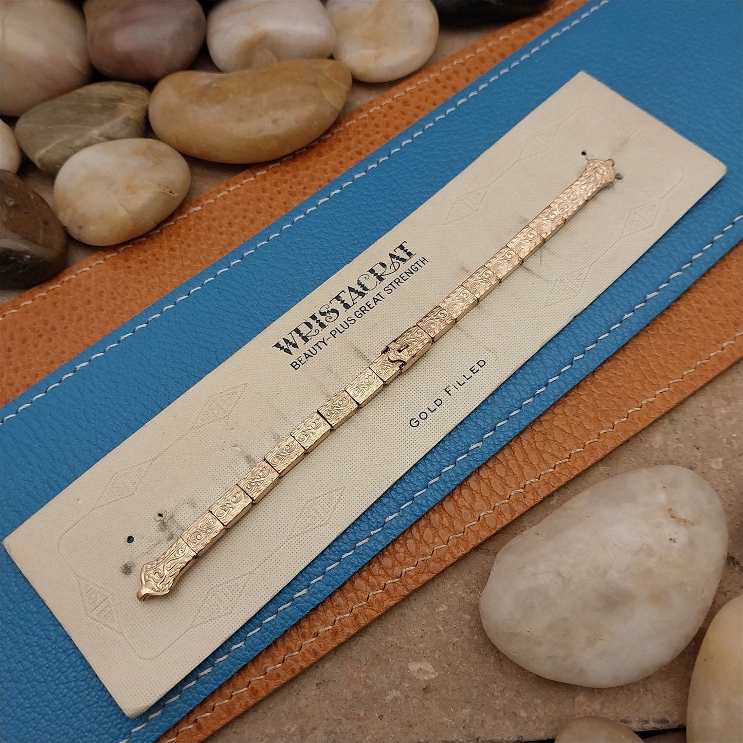 1910s-1920s 12k Rose Gold-Filled Ladies Filigree Unused Antique Watch Band