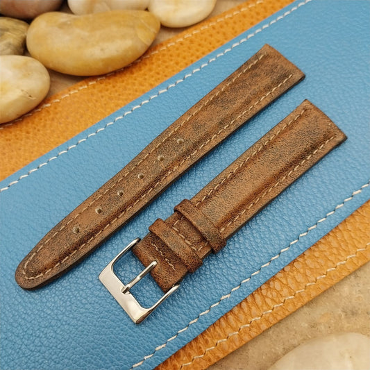 18mm Hadley Roma USA Tapered Rustic Leather 18/16 Unused NOS Vintage Watch Band