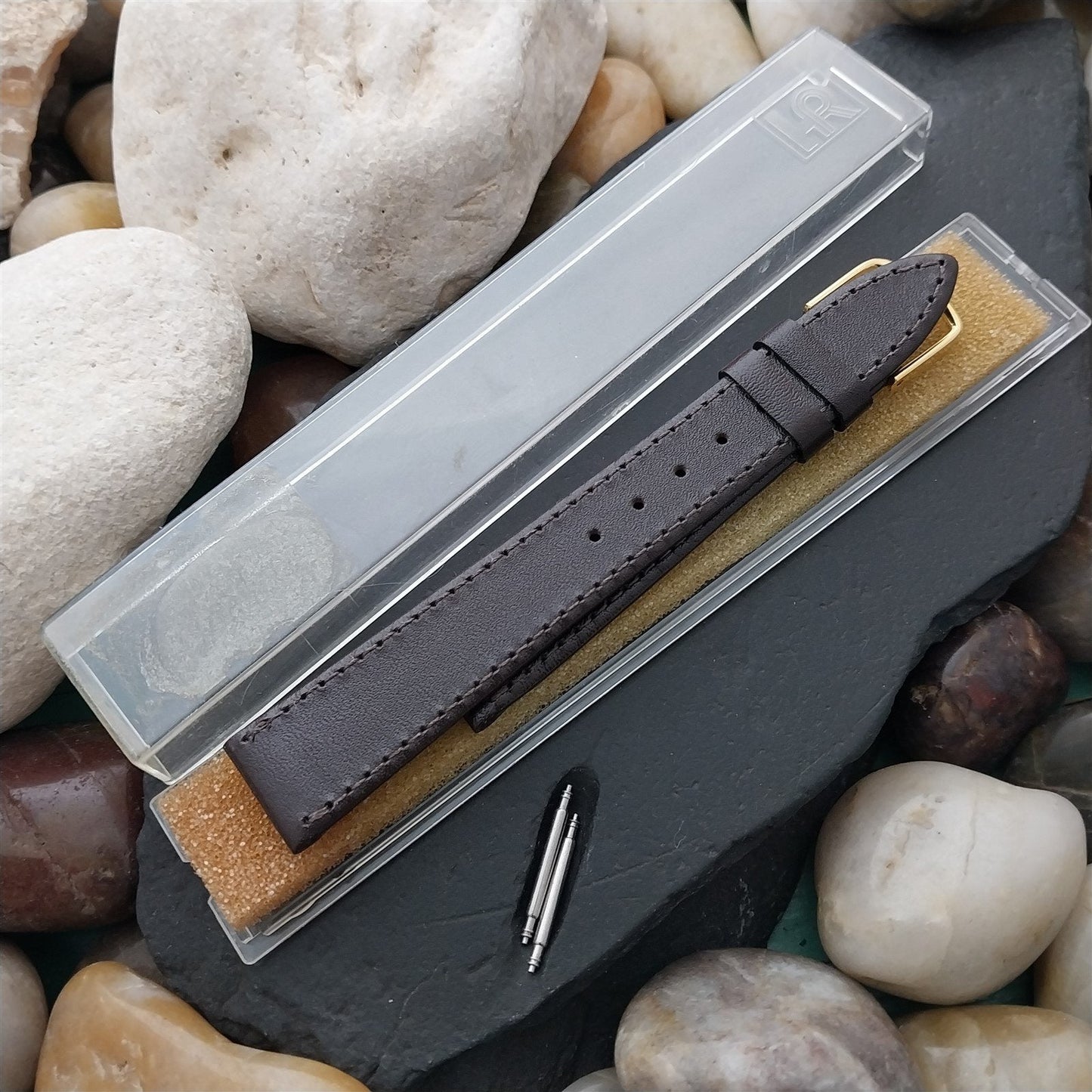 16mm Hadley Roma Brown Tapered 16/14 nos Unused Vintage Watch Band