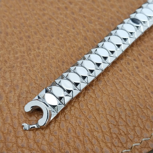 1950s 10k White Gold-Filled Wide Ladies Speidel Unused Vintage Watch Band