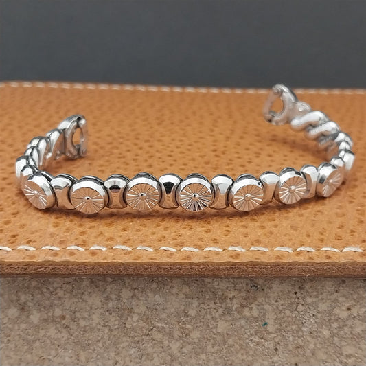 1954 White Gold-Filled Buttons & Bows Ladies Speidel Unused Vintage Watch Band