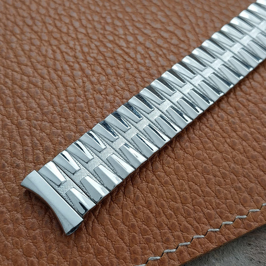 1960s Vintage 17mm UniFlex Stainless Steel Classic Stretch Unused Watch Band