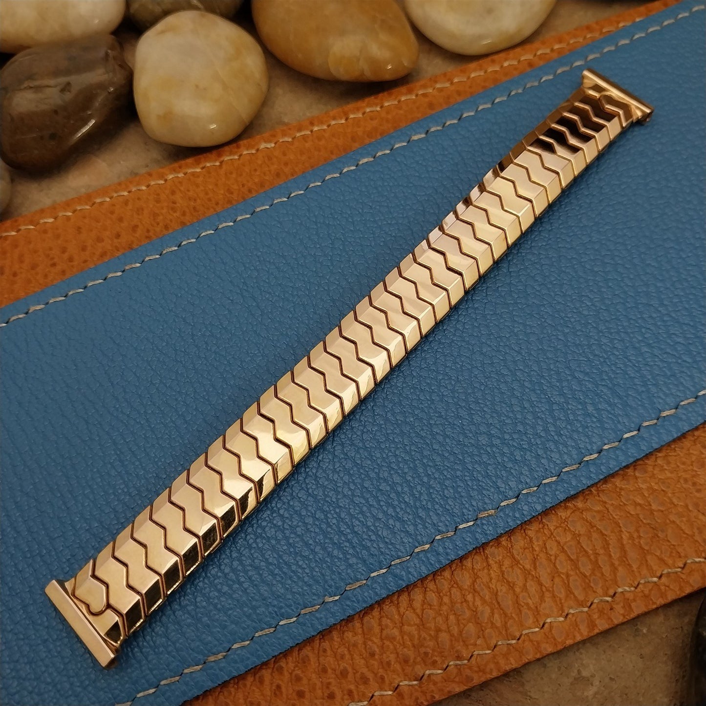 5/8" Speidel Golden Knight 10k Rose Gold-Filled Expansion nos Vintage Watch Band