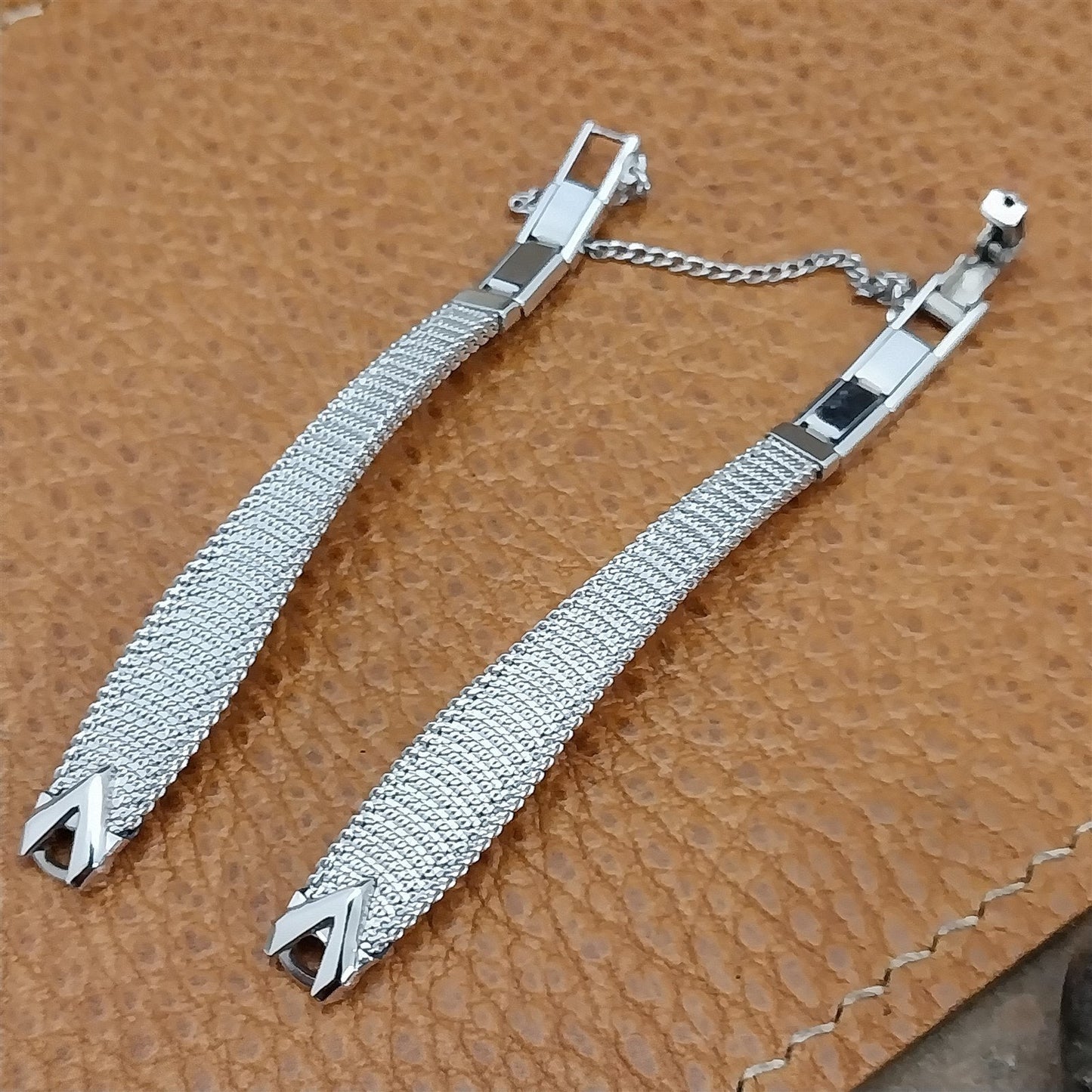 Ladies 10k White Gold-Filled Mesh JB Champion Unused 1960s Vintage Watch Band