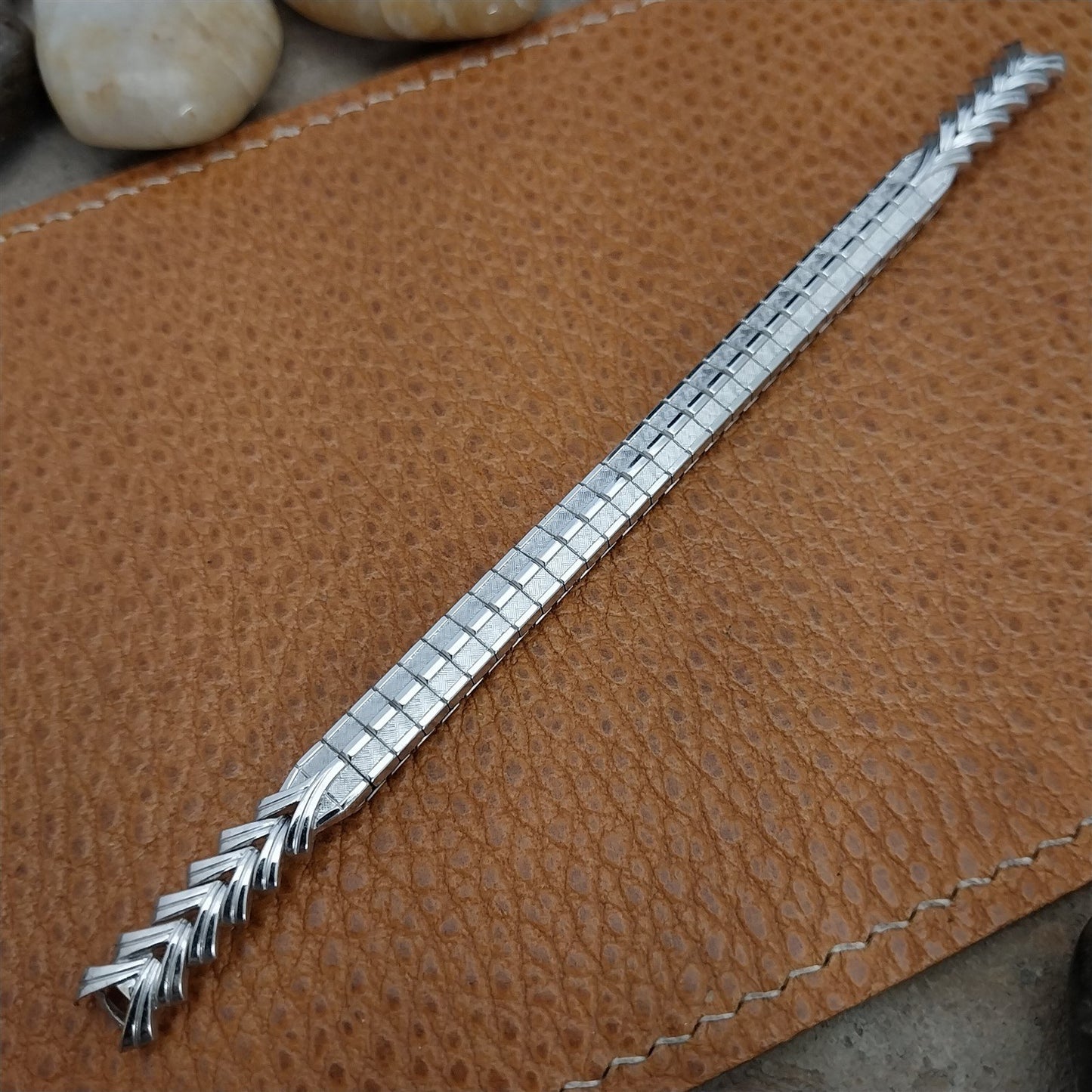 Ladies 10K White Gold-Fill Speidel Golden Harvest Unused Vintage Watch Band