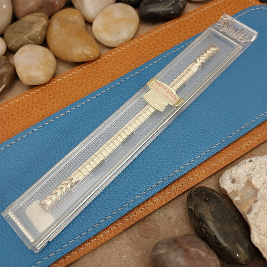 Ladies Long 10k Yellow Gold-Filled Speidel Golden Harvest MIP Vintage Watch Band