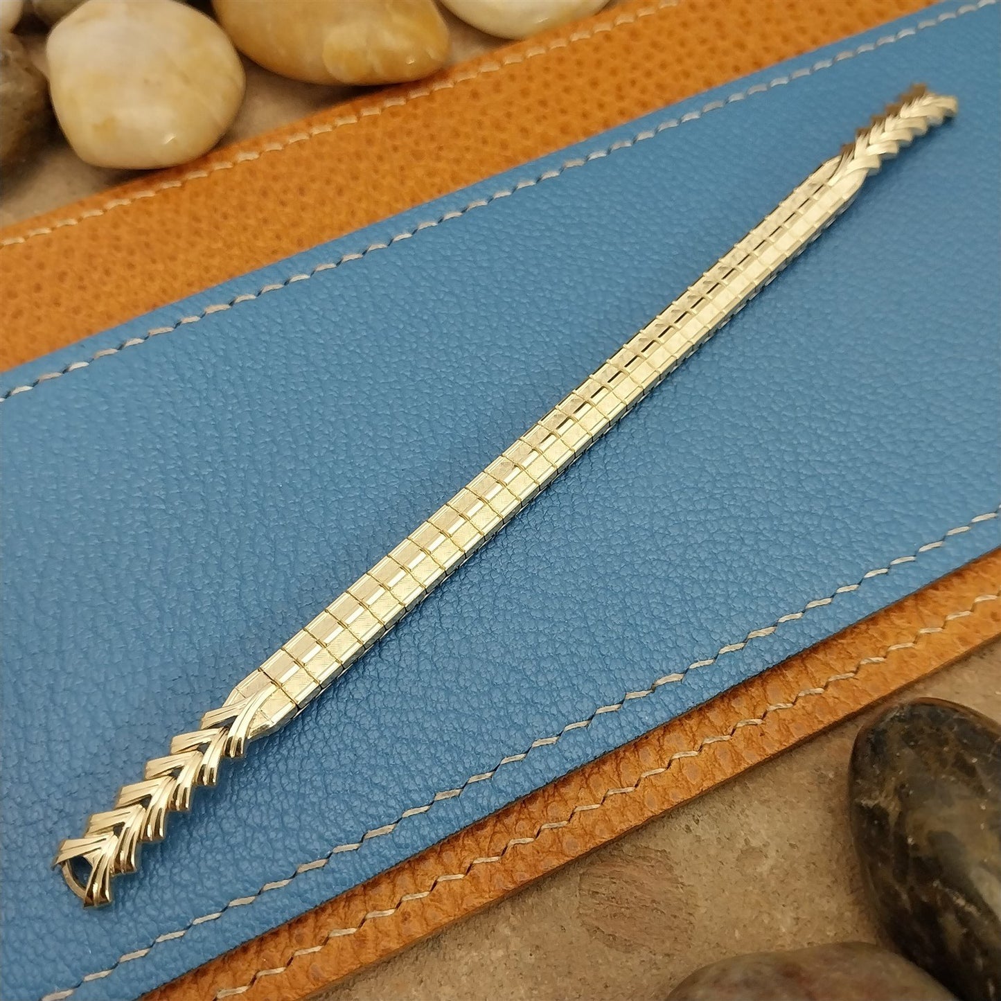 Ladies Long 10k Yellow Gold-Filled Speidel Golden Harvest MIP Vintage Watch Band