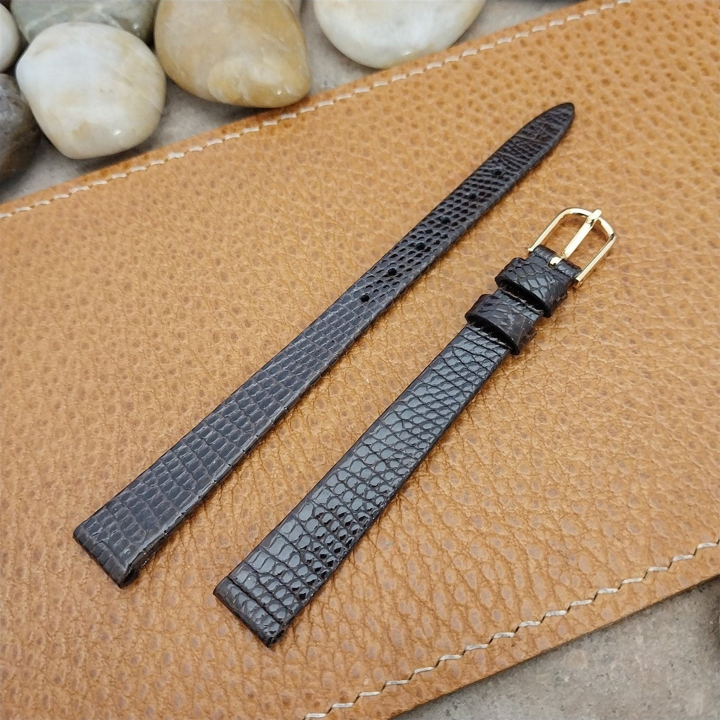 11mm Lizard Ladies Long Tapered Hadley Roma Unused Vintage Watch Band