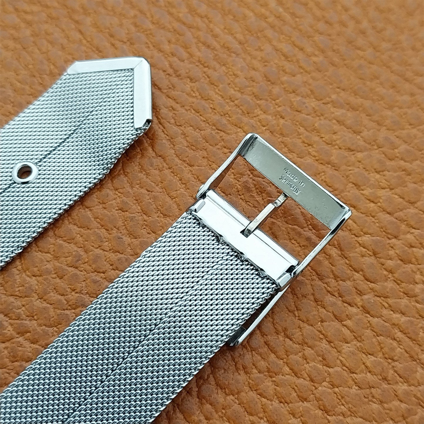20mm 19mm 18mm Stainless Steel Mesh 1970s German Unused Vintage Watch Band
