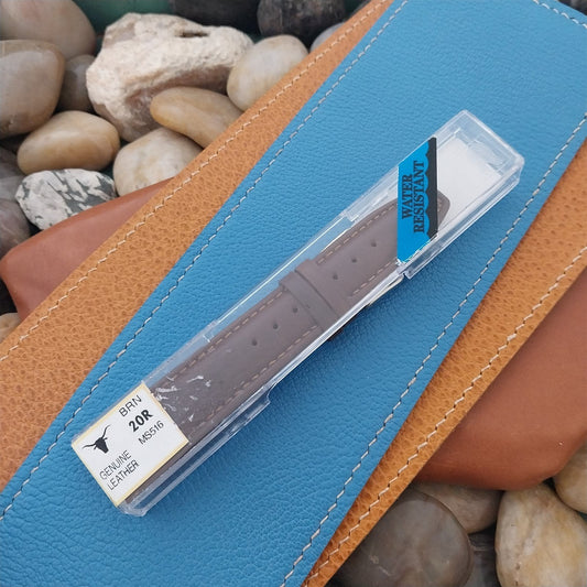 20mm Hadley Roma Oil Tan Leather Tapered 20/18 Unused Watch Band