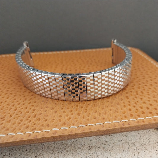 1962 White Gold Filled Speidel 16mm 18mm 19mm nos Unused Vintage Watch Band