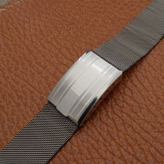 1920s-1930s 14k White Gold-Filled Art Deco Mesh Hadley Unused Vintage Watch Band