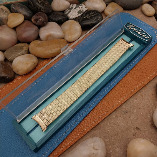 19mm 18mm 17mm Kreisler 10k Yellow Gold-Filled Unused 1960s Vintage Watch Band