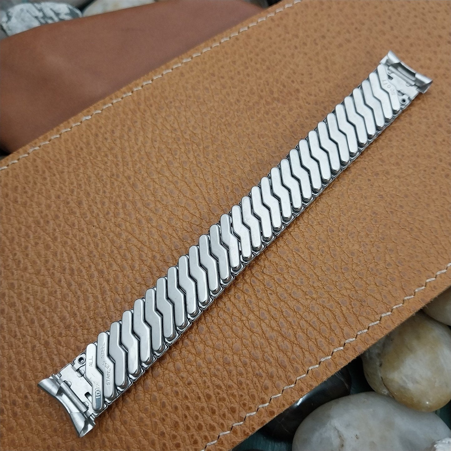 17.2mm Scott Stainless Steel nos Unused 1970s Vintage Watch Band