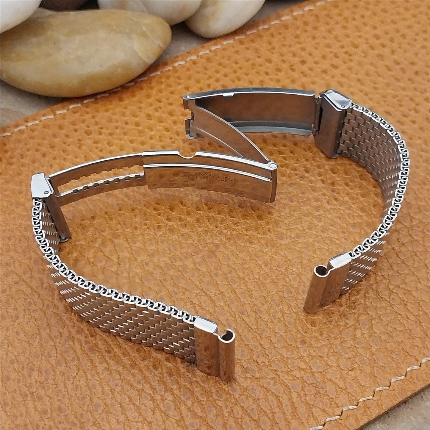 1940s 5/8" Stainless Steel Mesh JB Champion Lance Unused Vintage Watch Band