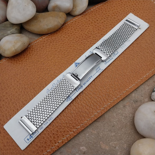 1940s 5/8" Stainless Steel Mesh JB Champion Lance Unused Vintage Watch Band